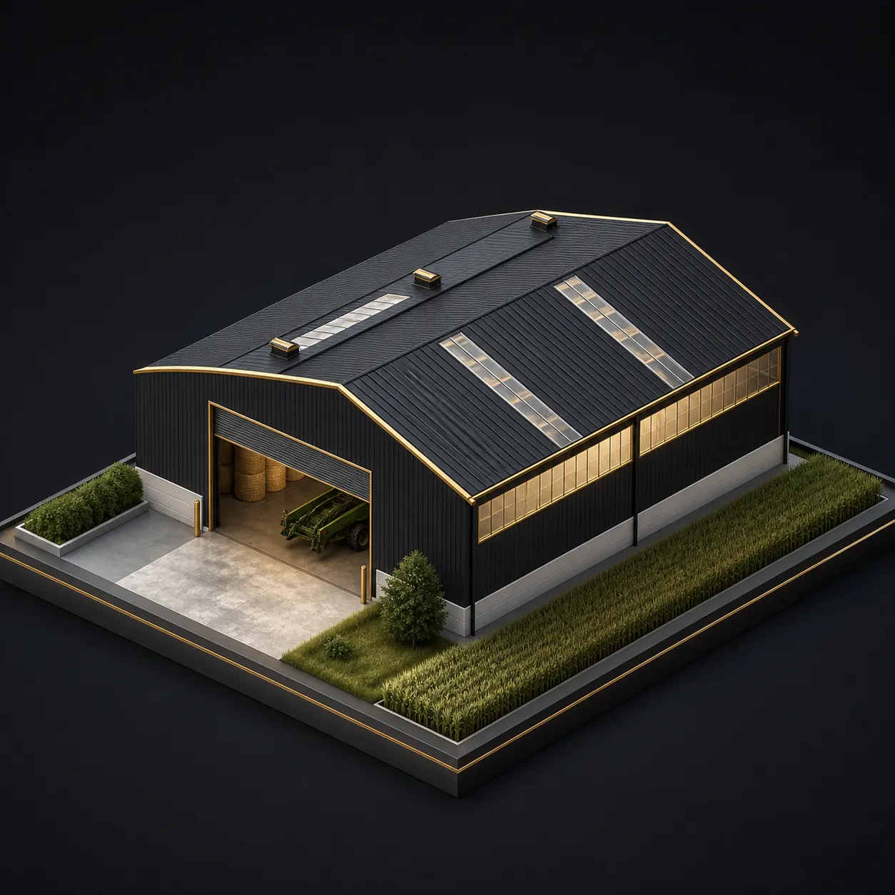 Agricultural building illustration